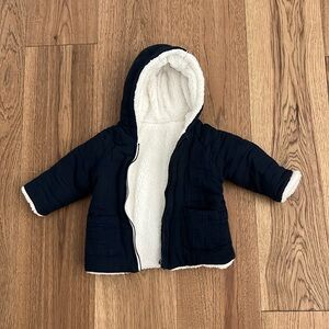First Impressions reversible hooded jacket size 6-9 months